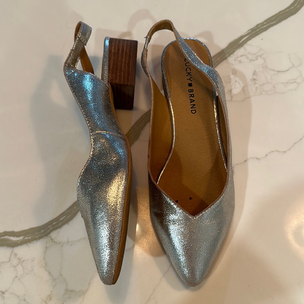 Lucky brand silver shoes